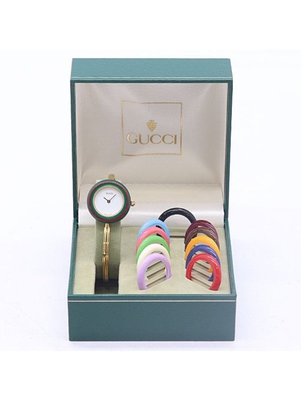 Gucci Change Bezel 11 12.2 Quartz White Dial Watch